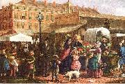 Mosler, Henry Canal Street Market oil painting